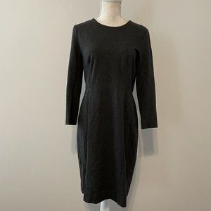J Crew Dress Womens 8 Gray 3/4 Sleeve Sheath